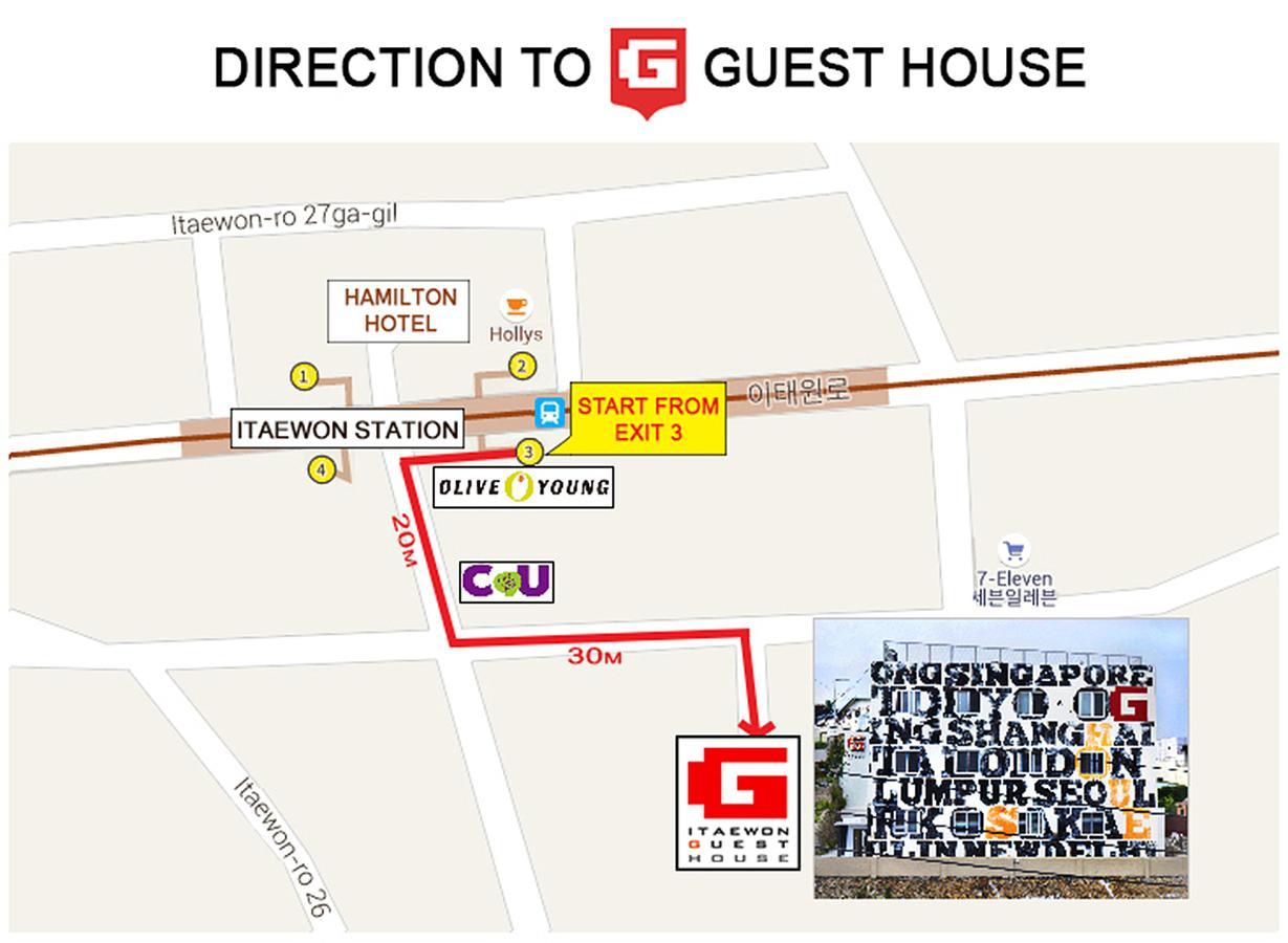 G Guesthouse Itaewon In Seul Exterior foto